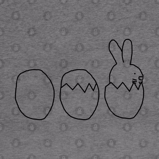 Easter Eggs with a Bunny Minimal by ellenhenryart